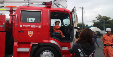 消防車の乗車体験