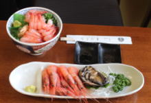 甘エビ丼とエゾあわび