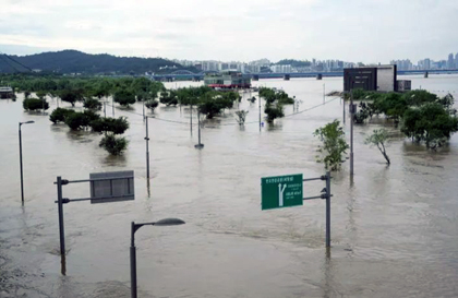 韓国の洪水
