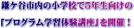 小学校のプログラム学習体験